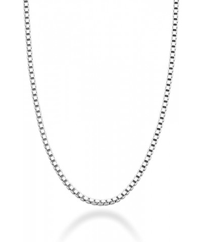 Solid 925 Sterling Silver Italian 1mm Box Chain Necklace for Women, Made in Italy Length 22 Inches $10.68 Necklaces