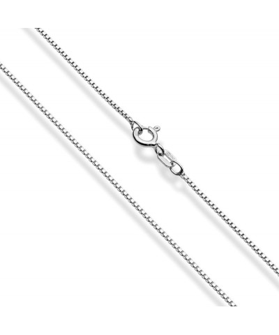 Solid 925 Sterling Silver Italian 1mm Box Chain Necklace for Women, Made in Italy Length 22 Inches $10.68 Necklaces