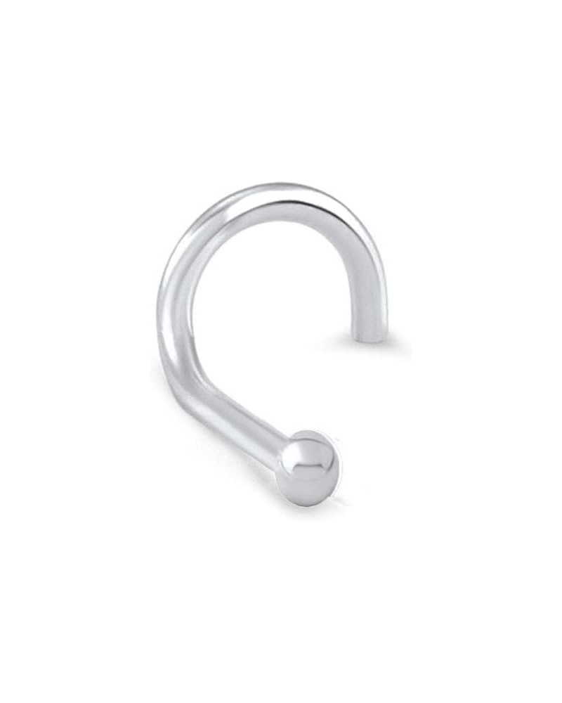 Gold-Tone 925 Sterling Silver Straight L Bend Nose Stud Ring Ball Choose Your Size & Style 22G 1.5mm-Left Screw $9.68 Body Je...