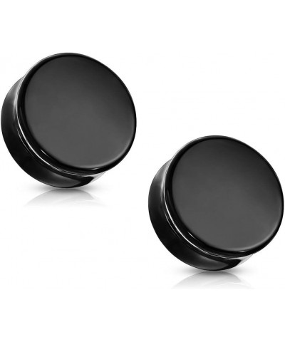 Natural Black Obsidian Stone Double Flared Plug Gauges, Sold as a Pair 12mm (1/2") $11.36 Body Jewelry