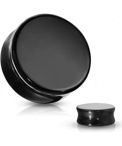 Natural Black Obsidian Stone Double Flared Plug Gauges, Sold as a Pair 12mm (1/2") $11.36 Body Jewelry