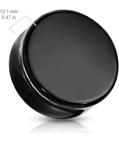 Natural Black Obsidian Stone Double Flared Plug Gauges, Sold as a Pair 12mm (1/2") $11.36 Body Jewelry