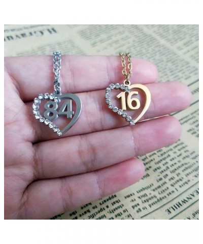 Stainless Steel Birth Year Number 10 to 99 Necklace Birthday Gift Anniversary Jewelry for Women 53 $13.03 Necklaces