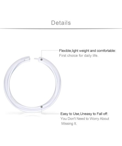 16G Septum Jewelry Retainer Bioflex Flexible Clear Acrylic Nose Hoop Ring Clicker Horseshoe Cartilage Daith Tragus Rings Body...