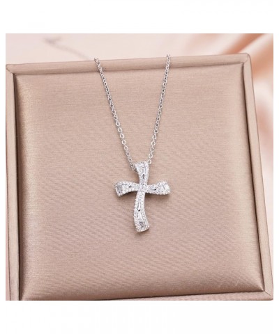 S925 Sterling Silver Cross Necklace - Valentine Valentine Christian Gifts for Women Girls Celtic Knot Infinity Necklaces Amul...