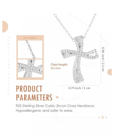 S925 Sterling Silver Cross Necklace - Valentine Valentine Christian Gifts for Women Girls Celtic Knot Infinity Necklaces Amul...