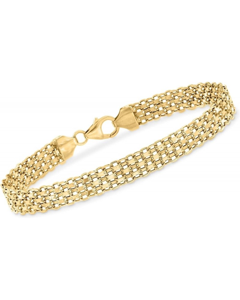 Italian 18kt Yellow Gold Bismark-Link Bracelet 8 Inches $224.00 Bracelets