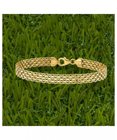 Italian 18kt Yellow Gold Bismark-Link Bracelet 8 Inches $224.00 Bracelets