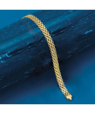 Italian 18kt Yellow Gold Bismark-Link Bracelet 8 Inches $224.00 Bracelets