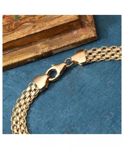 Italian 18kt Yellow Gold Bismark-Link Bracelet 8 Inches $224.00 Bracelets