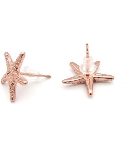 Bohemian Gold-color Starfish Stud Earrings Lovely Ocean Star Post Earring for Women Girls Boho Jewelry Rose gold $8.39 Earrings