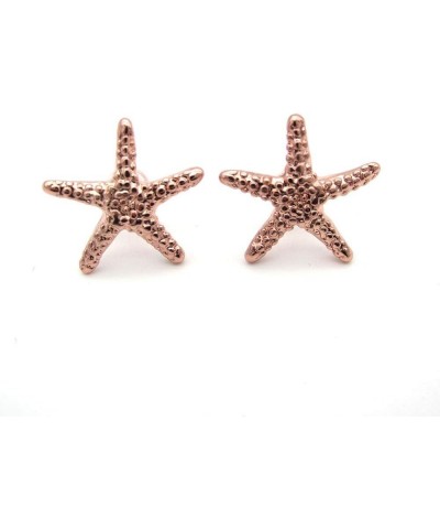 Bohemian Gold-color Starfish Stud Earrings Lovely Ocean Star Post Earring for Women Girls Boho Jewelry Rose gold $8.39 Earrings