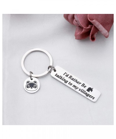 I'd Rather Be Talking to My Villagers Keychain Fans Gift Villagers Keychain $10.02 Pendants