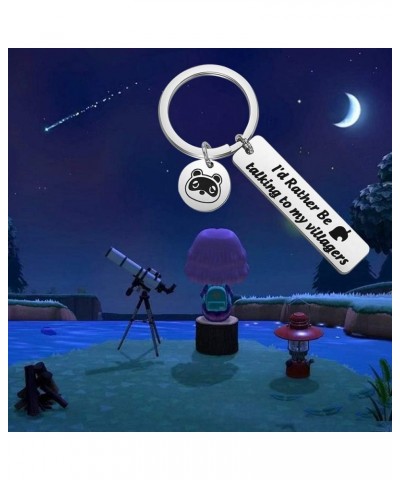 I'd Rather Be Talking to My Villagers Keychain Fans Gift Villagers Keychain $10.02 Pendants