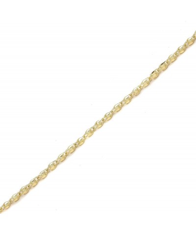 10k Yellow Gold 3mm Turkish Rope Chain Bracelet and Anklet 9.0 Inches $114.50 Anklets