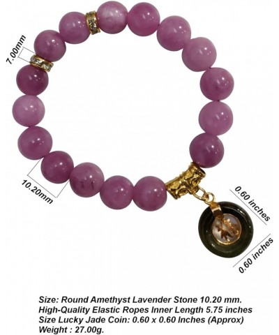 Heavens Tvcz Thai Bracelet Women Good Luck with Bracelets Lavender Amethyst Stone Mix Help Sleep Better and Wealth Jewelry wi...