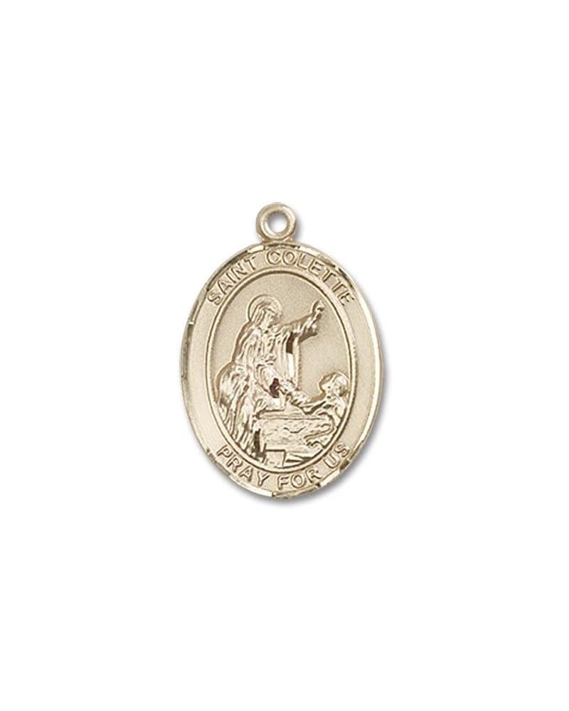 St. Colette Catholic Patron Saint Medal Pendant Necklace Charm, Made in USA Medium/Gold Filled/no chain $28.31 Necklaces