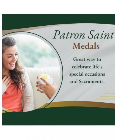 St. Colette Catholic Patron Saint Medal Pendant Necklace Charm, Made in USA Medium/Gold Filled/no chain $28.31 Necklaces