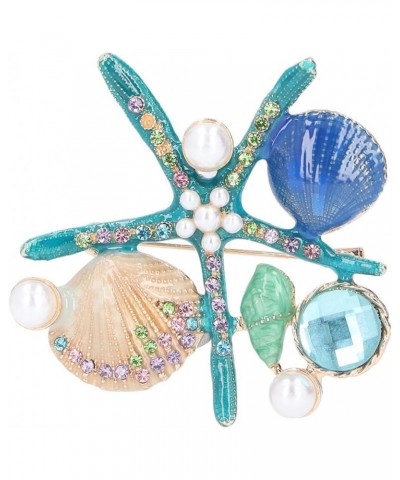 Brooches for Women, Lovely Rhinestones Starfish Brooch Womens Brooches & Pins Faux Pearls Brooches Fashion Clothing Decoratio...