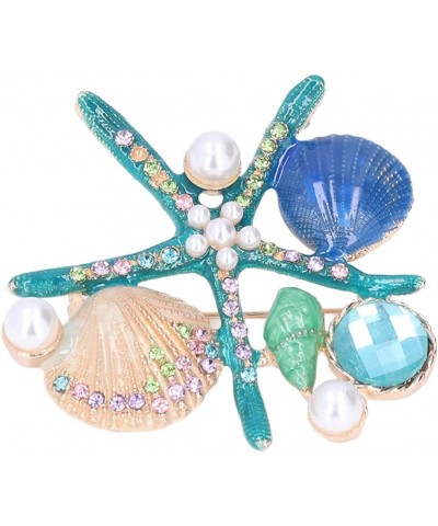 Brooches for Women, Lovely Rhinestones Starfish Brooch Womens Brooches & Pins Faux Pearls Brooches Fashion Clothing Decoratio...