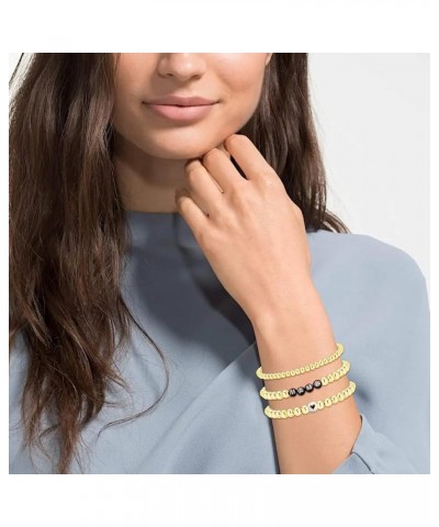 Gold Plated Beaded Bracelets for Women Fashion Beads Ball Elastic Bracelets Gold Stackable Bracelets Pack, Birthday, Mother's...