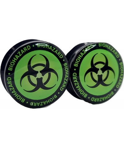 Biohazard Symbol Ear Plugs - Acrylic Screw-On - 10 Sizes Pair* 9/16" (14mm) $10.23 Body Jewelry