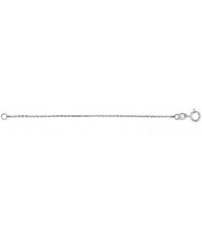 14k White Gold Diamond-Cut Solid Cable Chain Necklace 1.00mm Extender Safety Chain 4.0 Inches $56.29 Necklaces