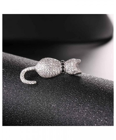 Men Women Pin Brooches Platinum/18K Gold Plated Personalized Animal Cat/Frog/Africa Map/Owl Corsage F.Diamond Cat/Platinum $9...