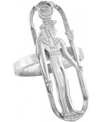 Egyptian Jewelry Silver Goddess Isis Ring - Size 6 $19.59 Rings