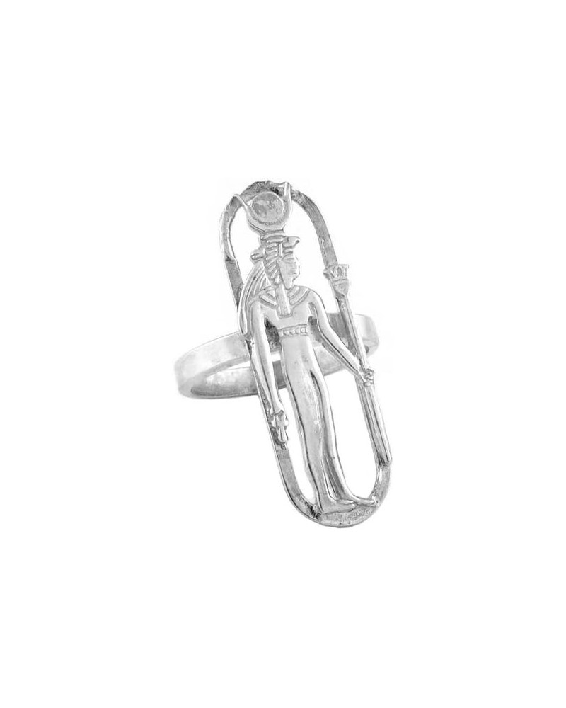 Egyptian Jewelry Silver Goddess Isis Ring - Size 6 $19.59 Rings