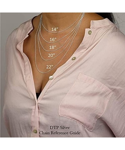 DTPsilver® 925 Sterling Silver Very/Thin Curb Chain/Necklace - Spring Ring or Lobster Clasp - Width: 1.2/1.5/2 mm - Length: 1...