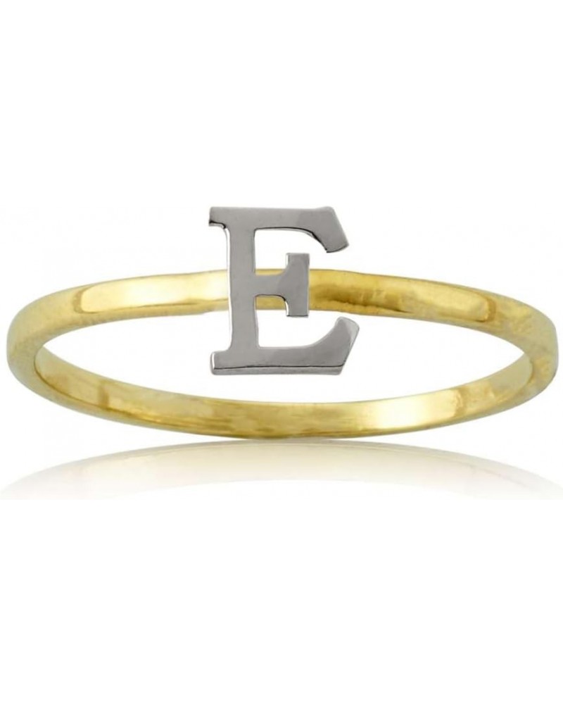 10k Yellow Gold Two-Tone Ladies Alphabet Initial Rings Letter E $48.52 Others