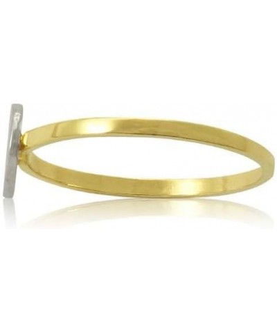 10k Yellow Gold Two-Tone Ladies Alphabet Initial Rings Letter E $48.52 Others