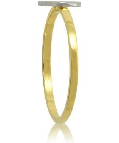 10k Yellow Gold Two-Tone Ladies Alphabet Initial Rings Letter E $48.52 Others