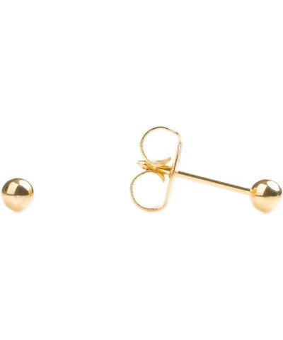 Sensitive Gold Plated Ball Stud Earrings 3mm | Hypoallergenic and Nickel Safe for Sensitive Ears | Gold Plated Posts | High F...