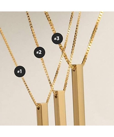 Vertical Custom 3D Bar Necklace Personalized Engraved Message Pendant Necklace for Mother Black Bar Necklace 1 $14.83 Necklaces