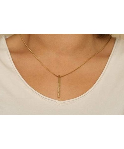 Vertical Custom 3D Bar Necklace Personalized Engraved Message Pendant Necklace for Mother Black Bar Necklace 1 $14.83 Necklaces