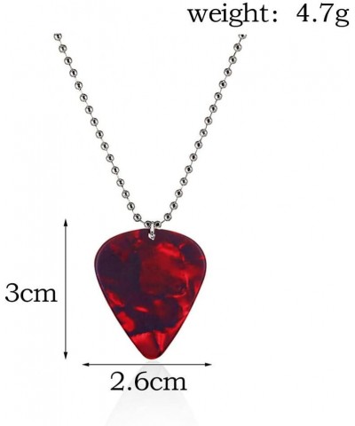 Eddie Munson Necklace Strange Horror Things Guitar Pick Pendant Necklace Costume Cospaly Jewelry Red $4.94 Necklaces