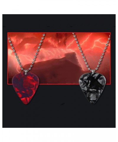 Eddie Munson Necklace Strange Horror Things Guitar Pick Pendant Necklace Costume Cospaly Jewelry Red $4.94 Necklaces