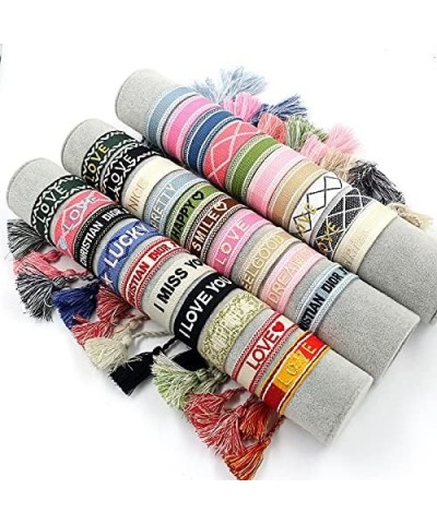 Woven Friendship Wrap Embroidery Bracelets – LOVE Knitted Word Adjustable Rope Braided Bracelets for Women Girls Gift Clayban...