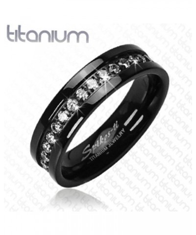 His and Hers 4 Piece Black Stainless Steel and Titanium Wedding Engagement Ring Band Set Size Women's 10 Men's 13 $20.39 Sets