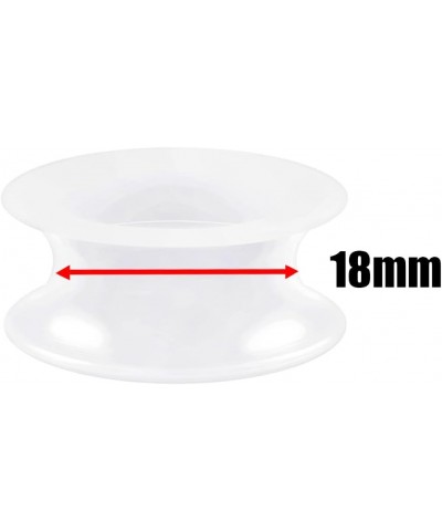 White Silicone Double Flared Ear Plugs - Sold as a Pair D-11/16 inch 18mm $10.44 Body Jewelry