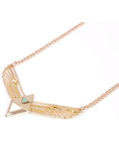 Punk Gold Plated Eagle Pendant Necklace Spread the Wings Clavicle Chain Necklace for Women Novelty Jewelry Gifts $6.94 Necklaces