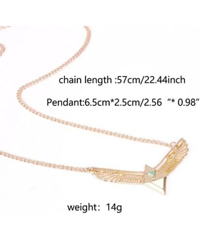 Punk Gold Plated Eagle Pendant Necklace Spread the Wings Clavicle Chain Necklace for Women Novelty Jewelry Gifts $6.94 Necklaces