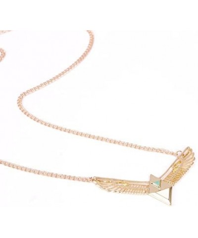 Punk Gold Plated Eagle Pendant Necklace Spread the Wings Clavicle Chain Necklace for Women Novelty Jewelry Gifts $6.94 Necklaces