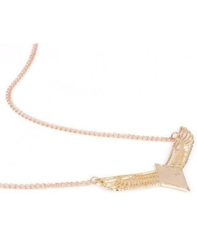 Punk Gold Plated Eagle Pendant Necklace Spread the Wings Clavicle Chain Necklace for Women Novelty Jewelry Gifts $6.94 Necklaces