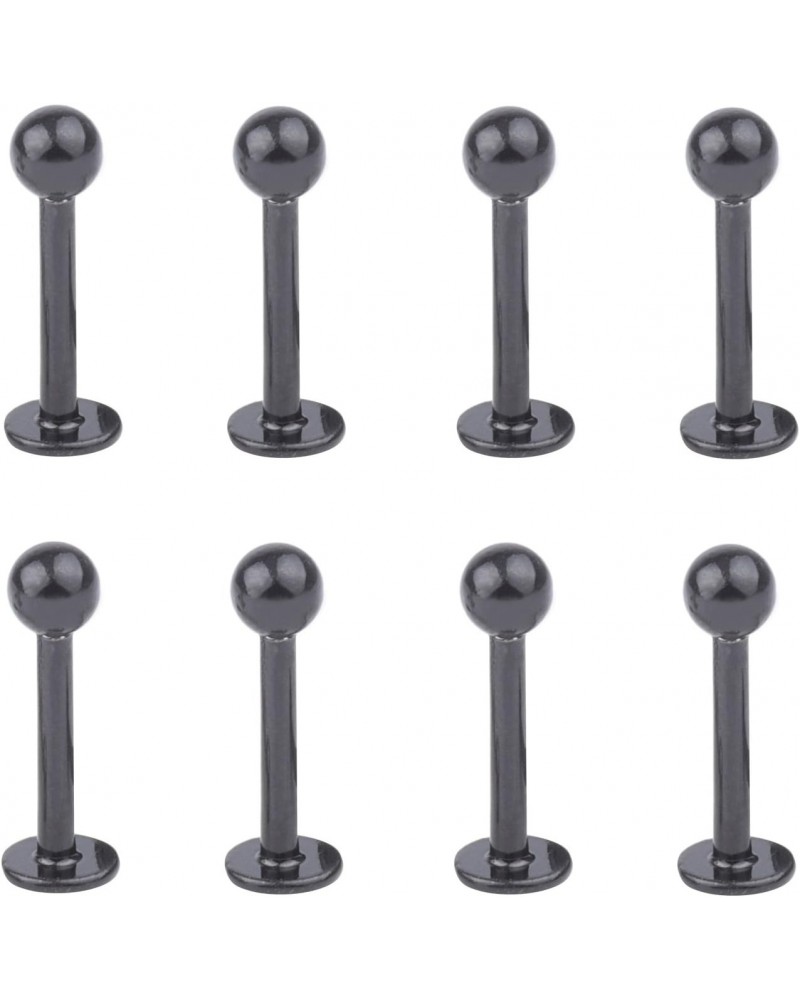 Surgical Stainless 16G Lip Rings Labret Nose Studs Piercing Labret Monroe Nose Studs Ear Tragus Helix Earring 3mm Ball 10mm L...