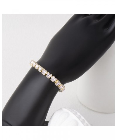 Tennis Bracelet for Women Green Butterfly Crystal 2-Row Women's Tennis Bracelets Deluxe Gold Bracelet Size 6.5/7/7.5" 14K Gol...