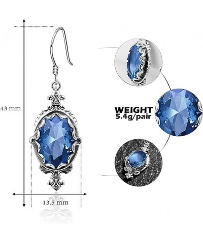 1 Pairs Teardrop Druse Crystal Drop Dangle Earrings for Women Girls Cubic Zirconia Huggie Hoop Earring Jewelry Set Christmas ...