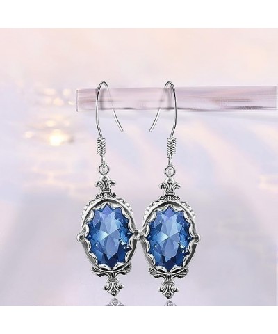 1 Pairs Teardrop Druse Crystal Drop Dangle Earrings for Women Girls Cubic Zirconia Huggie Hoop Earring Jewelry Set Christmas ...